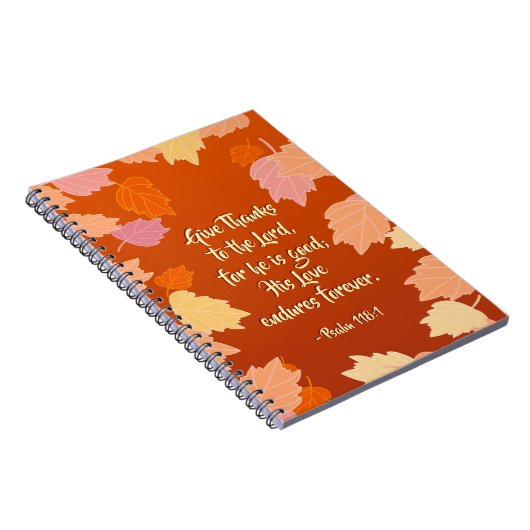 Psalm 118:1 Danke an den Herrn für Ihn ist gut Notizblock (Rechte Seite)