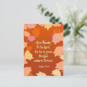 Psalm 118:1 Danke an den Herrn für Ihn ist gut Postkarte (Stehend Vorderseite)