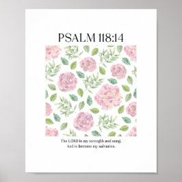 PSALM 118:1 Poster - Der Herr ist meine Stärke 