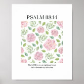PSALM 118:1 Poster - The Lord is my strength  (Vorne)