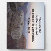 Psalm 118:22 Der Stein, den die Baumeister zurückg Fotoplatte (Vorderseite)