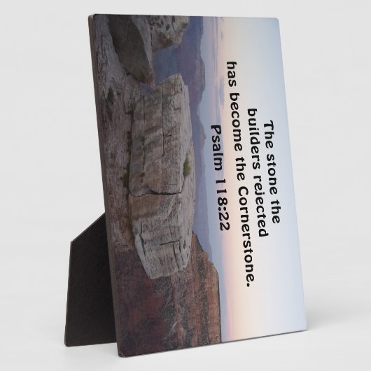 Psalm 118:22 Der Stein, den die Baumeister zurückg Fotoplatte (Seite)
