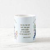 Psalm 118:24-26 Song-Bird-Tasse mit blauen Jay Kaffeetasse (Mittel)