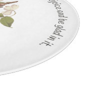 Psalm 118:24 Bibelverse und Sparrow-Paar Schneidebrett (Ecke)