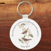Psalm 118:24 Bible Verse and Sparrow Pair  Patch Schlüsselanhänger (Vorderseite)