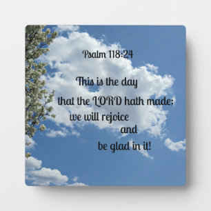 Psalm 118:24 Dies ist der Tag, an dem der Herr Fotoplatte