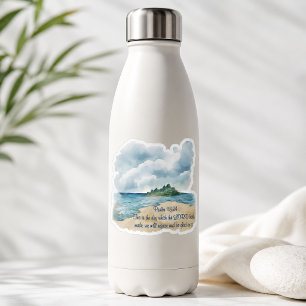 Psalm 118:24 Dies ist der Tag Bewölkte Strandszene Aufkleber