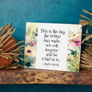 Psalm 118:24 Dies ist der Tag des Herrn Made Bible Fotoplatte