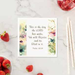 Psalm 118:24 Dies ist der Tag des Herrn Made Bible Serviette