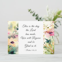 Psalm 118:24 Dies ist der Tag des Herrn Made Card