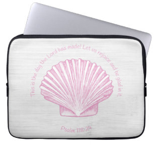 Psalm 118:24 Dies ist der Tag mit Seashell Laptopschutzhülle
