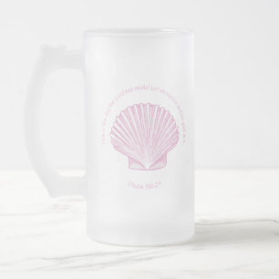 Psalm 118:24 Dies ist der Tag mit Seashell Mattglas Bierglas