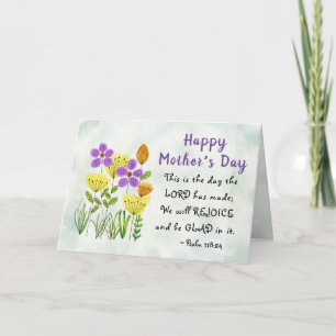 Psalm 118:24 Inspirational Floral Mother's Day Karte