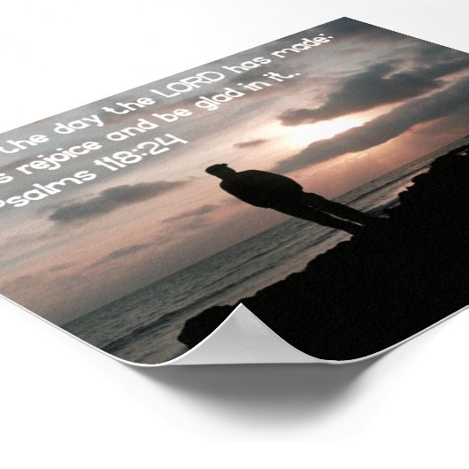 Psalm 118:24 poster (Ecke)