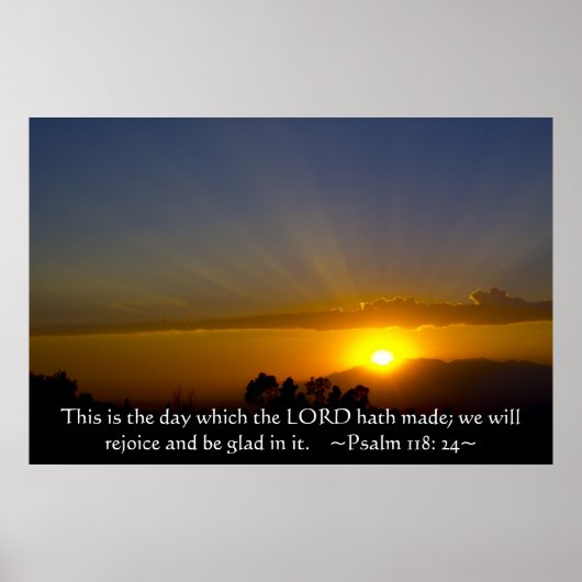 Psalm 118: 24 poster (Vorne)