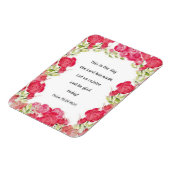 Psalm 118:24 Rote Rose Magnet (Linke Seite)