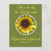 Psalm 118:24 Sonnenblume Postkarte (Vorderseite)
