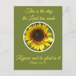Psalm 118:24 Sonnenblume Postkarte