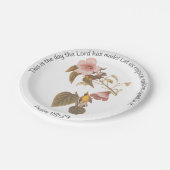 Psalm 118:24 und Blue Winged Yellow Warbler Bird Pappteller (Schrägansicht)