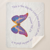 Psalm 118:24 und Wasserfarbenschmetterling Sherpadecke (Vorderseite)