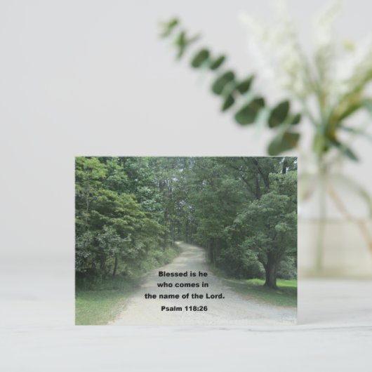 Psalm 118: 26 postkarte (Stehend Vorderseite)