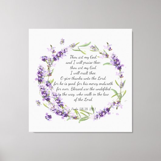 Psalm 118: 28 -119:1 Acryldruck Leinwanddruck (Vorderseite)