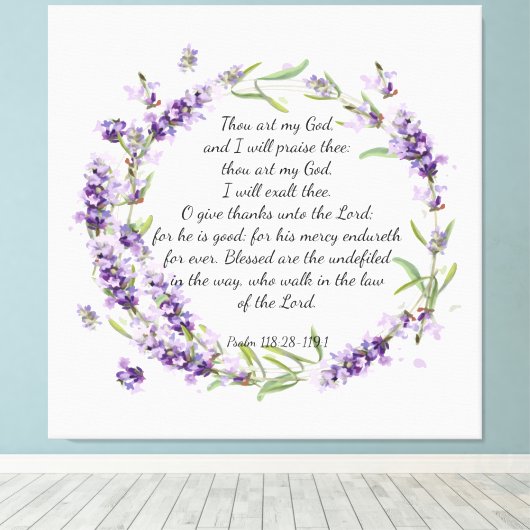 Psalm 118: 28 -119:1 Acryldruck Leinwanddruck (Insitu (Holzboden))