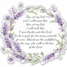 Psalm 118: 28-119:1 Aufkleber