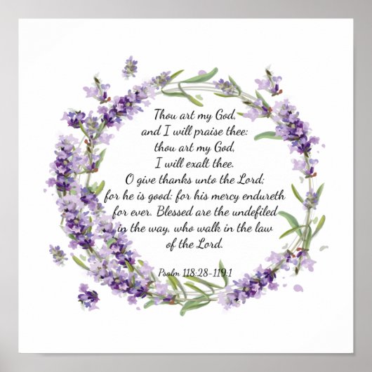 Psalm 118: 28 -119:1 poster (Vorne)