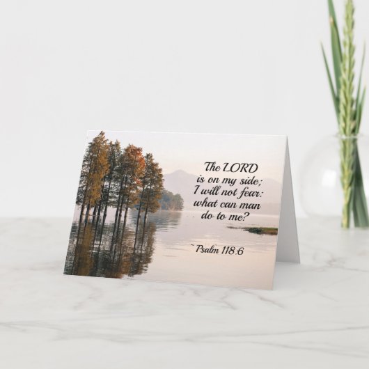 Psalm 118:6 Herr ist auf meiner Seite Ich werde ni Karte (Vorderseite)
