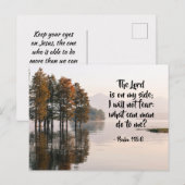 Psalm 118:6 Herr ist auf meiner Seite Ich werde ni Postkarte (Vorne/Hinten)