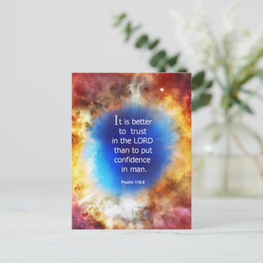 Psalm 118:8 postkarte (Stehend Vorderseite)