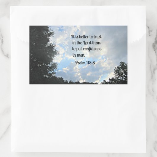 Psalm 118:8 rechteckiger aufkleber (Tasche)