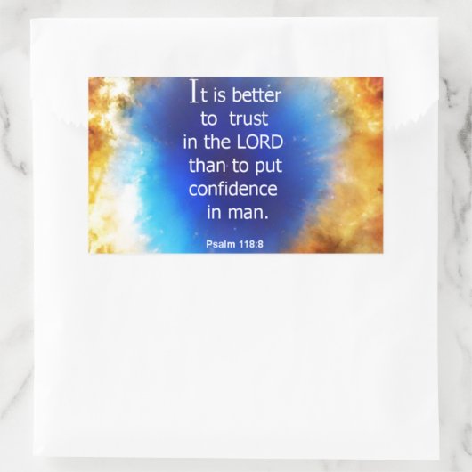 Psalm 118:8 rechteckiger aufkleber (Tasche)