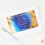 Psalm 118:8 rechteckiger aufkleber (Umschlag)