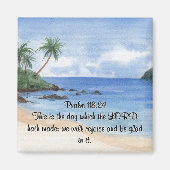 Psalm 118 Der Tag des Herrn Palmen Magnet (Vorne)