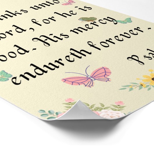 Psalm 118 Poster (Ecke)