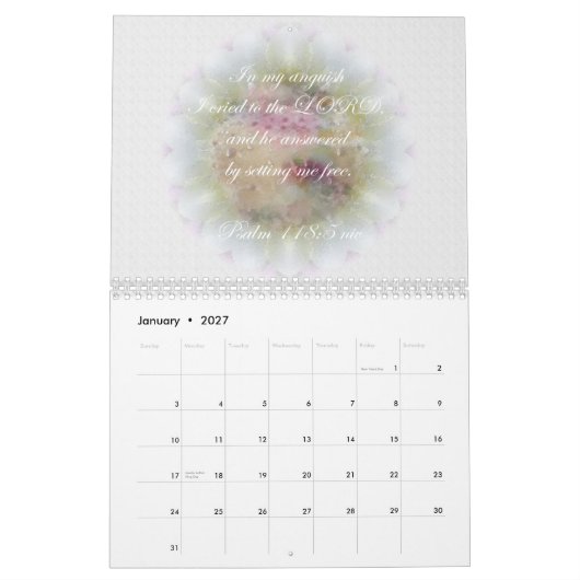 Psalm 118 ~ Schrifts-Kalender Kalender (Jan 2027)