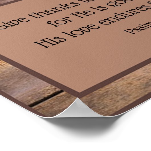 Psalm 118 Scripture Verse Poster (Ecke)