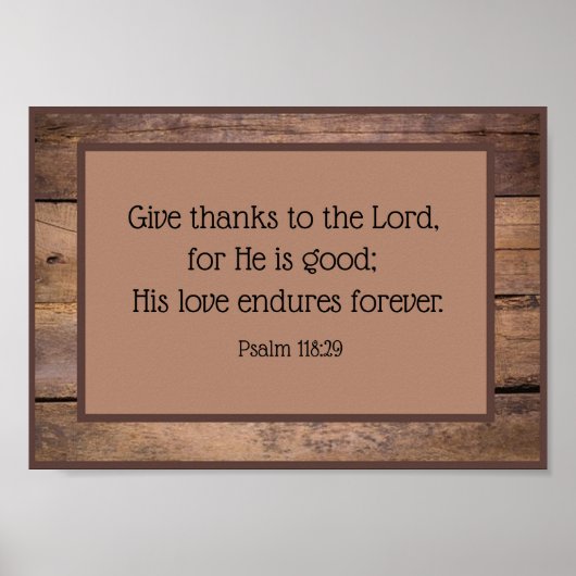 Psalm 118 Scripture Verse Poster (Vorne)