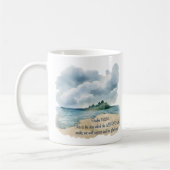 Psalm 118 Tag der Freude Bewölkte Strandszene Kaffeetasse (Links)