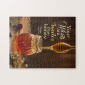 Psalm 119:103 Deine Worte sind süßer als Honig Puzzle (Horizontal)