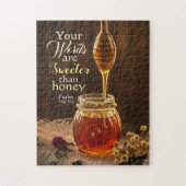 Psalm 119:103 Deine Worte sind süßer als Honig Puzzle (Vertikal)