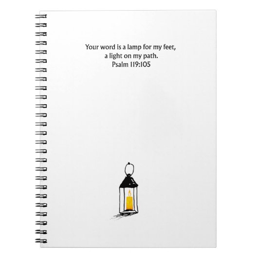 Psalm 119:105 Christian Journal Scripture Notebook Notizblock (Vorderseite)