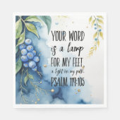 Psalm 119:105 Christliche Verse auf Bild Serviette (Vorderseite)