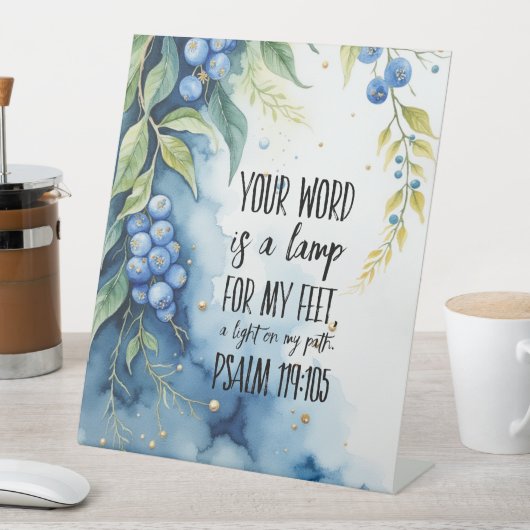 Psalm 119:105 Christliche Verse auf Bild Sockelschild (In Situ)