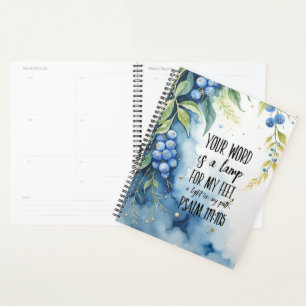 Psalm 119:105 Christlicher Bibelvers auf Bild Planer