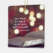 Psalm 119:105 Dein Wort ist eine Lampe zu meinem F Keramikornament (Links)