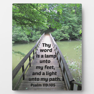 Psalm 119:105 Dein Wort ist eine Lampe zu meinen F Fotoplatte