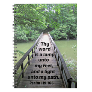Psalm 119:105 Dein Wort ist eine Lampe zu meinen F Notizblock